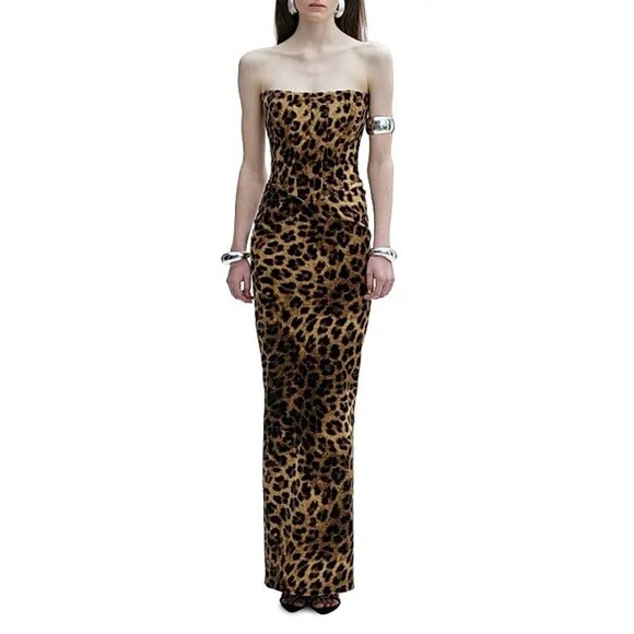 The New Arrivals by Ilkyaz Ozel Ambra Dress in Sauvage 34 New Womens Maxi Gown - Picture 12 of 16